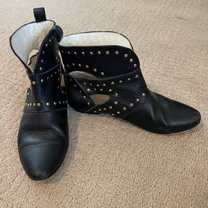 Lauren Moffatt Cutout Leather Booties